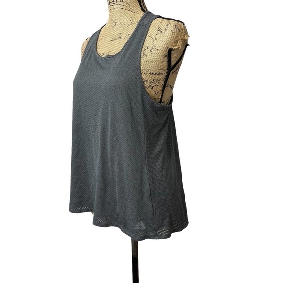 Adidas Keyhole Back Athletic Tank Hi low Lightweight Cover - Picture 4 of 11